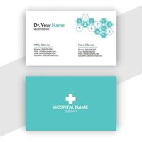 Medical business card vector
