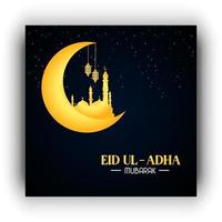 plantilla de publicación de redes sociales de eid ul-adha mubarak vector