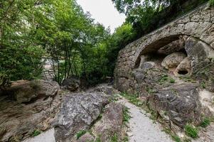 ancient bridge of the bull where the railway passed photo