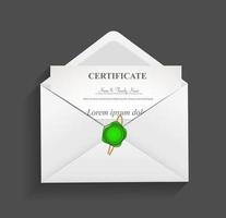 Envelope with Stamp Vector Illustration