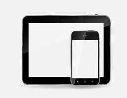 Abstract Design Mobile Phone and Tablet PC. Vector Illustration