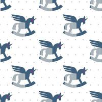 unicorn pattern for fabric vector