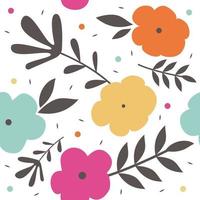 beautiful colorful flower pattern vector