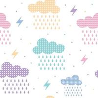 beautiful cloud pattern with colorful electric shape vector