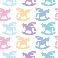 colorful unicorn pattern for fabric vector