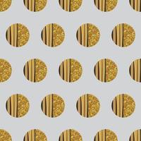 circle golden glitter pattern with brown color vector