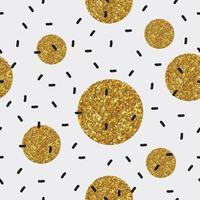 abstract pattern with circle golden glitter vector