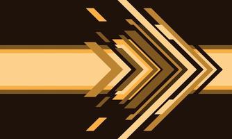 Abstract yellow arrow technology on brown vector