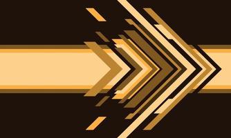 Abstract yellow arrow technology on brown vector