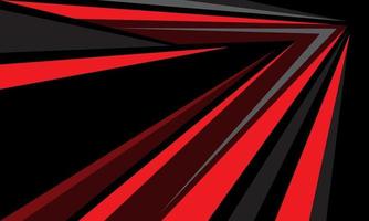 Abstract red grey arrow line speed direction on black vector