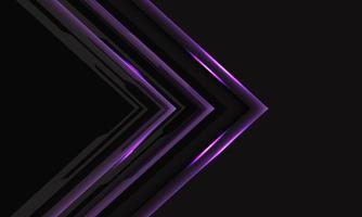 Violet cyber arrow grey mesh background vector