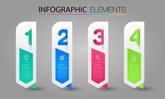 modern text box template, infographics banner vector