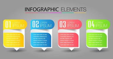 modern text box template, infographics banner vector