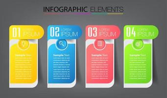 modern text box template, infographics banner vector