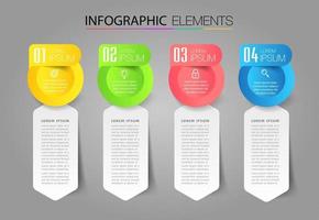 plantilla de cuadro de texto moderno, banner de infografía vector