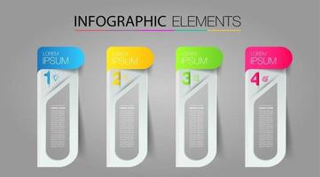 modern text box template, infographics banner vector