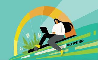 Fast internet speed illustration vector concept