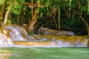 Tad Sae Waterfall in Luang Prabang, Laos photo