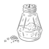 Salt Shaker Engraved Illustration vector