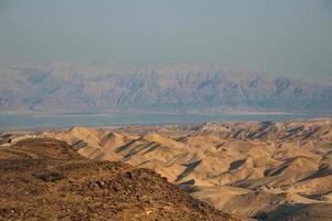 vista del desierto del desierto de judea, israel foto