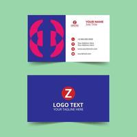 Blue  Nice Business Card Template vector