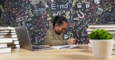 Girl Plays a Game with A Smartphone in Classroom video