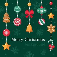 Merry Christmas background. Christmas elements collection. vector