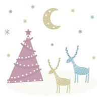 Childish new year or christmas pattern background. vector