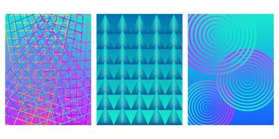 Gradient minimalist abstract background set vector