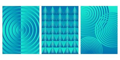 Gradient minimalist abstract background set vector