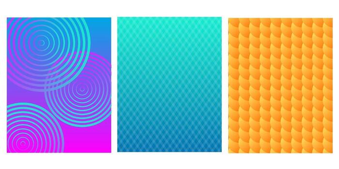 Gradient minimalist abstract background set vector
