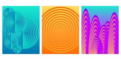 Gradient minimalist abstract background set vector