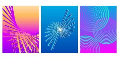 Gradient minimalist abstract background set vector