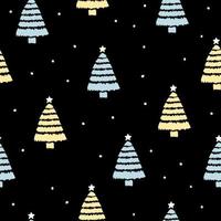 Winter holiday fabric textile seamless spruce pattern background. vector