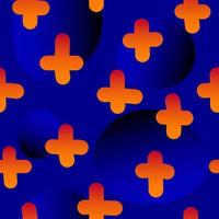 Abstract blue and orange seamless pattern background. vector