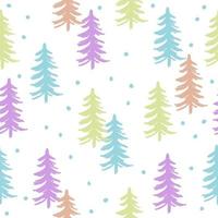 Winter holiday fabric textile seamless spruce pattern background. vector