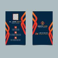 Medical Business Card Template. Healthcare Business Card vector