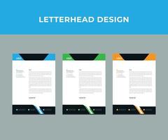 Professional Corporate letterhead Design Template. vector