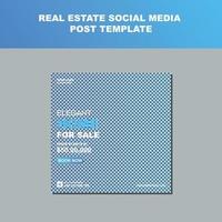 Real Estate Business Agency Social Media Post Template Design vector