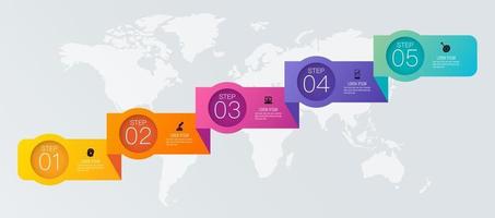 Timeline infographics and icons vector