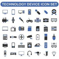 iconos de dispositivos de tecnología digital vector