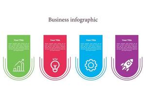 Business Infographic template design with business concept. vector