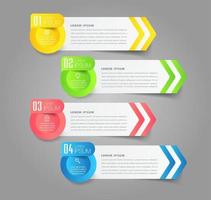 modern text box template, infographics banner vector