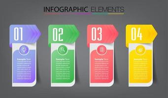 modern text box template, infographics banner vector