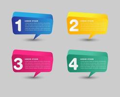 modern speech bubble infographic text box, infographics banner vector