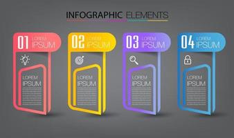 modern text box template, infographics banner vector