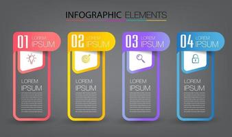 modern text box template, infographics banner vector