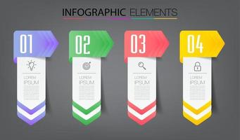 modern text box template, infographics banner vector