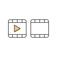 icono de video logo vector ilustración diseño plano