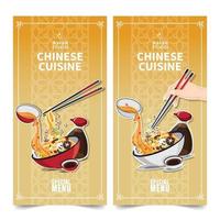 Design banner Asian food banners set isolated vector illustration